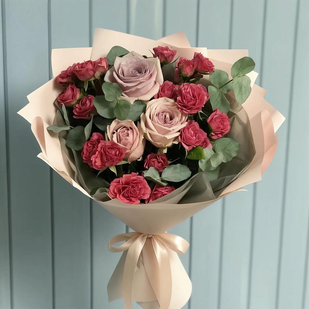 Букет цветов из: Гвоздики и Розы в Дульдурге