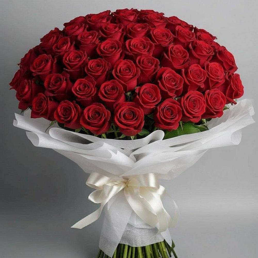 Букет 101 Красная роза Блэк Мэджик в Дульдурге