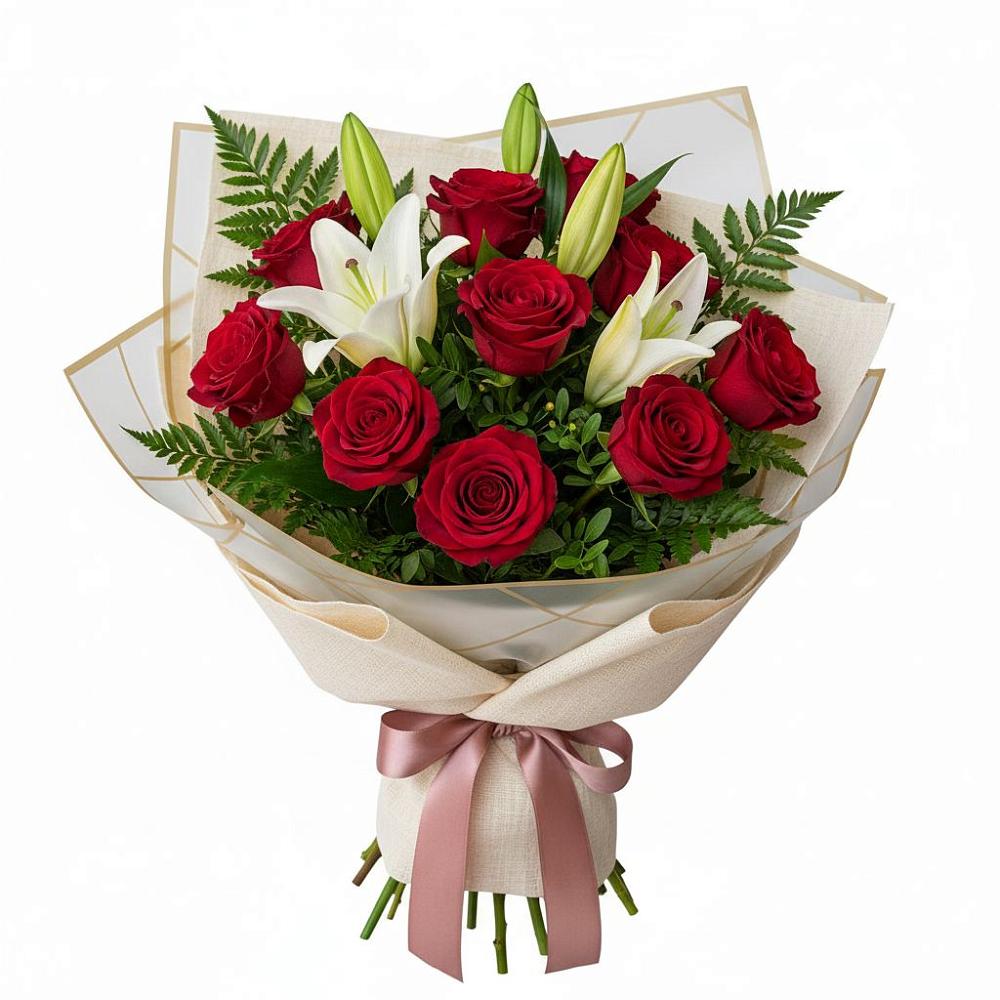 Букет цветов из: Лилии и Розы в Дульдурге