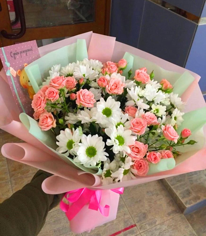 Букет цветов из: Розы и Хризантемы в Дульдурге