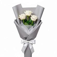 Букет 3 белые розы #REPLACE_PRED# Дульдурге