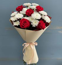 Букет цветов из:  Розы и Хризантемы в Дульдурге