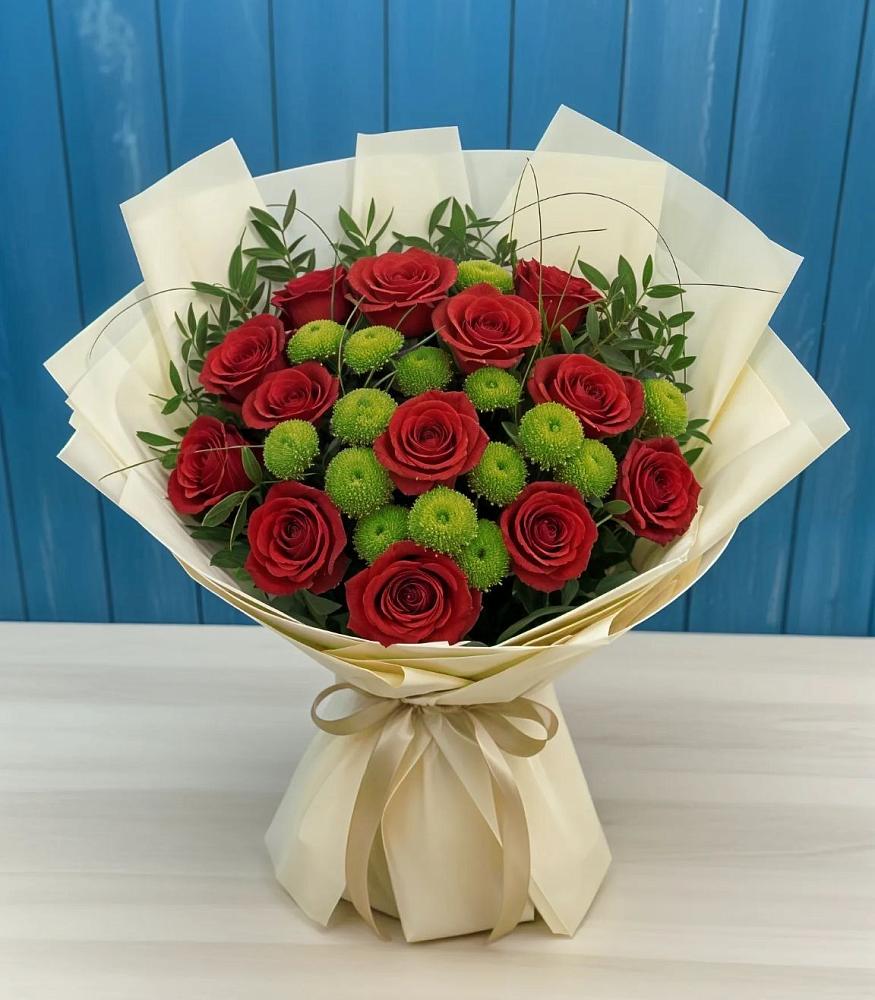 Букет цветов из: Розы и Хризантемы в Дульдурге