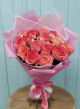 Букет 15 Розовых роз Равель в Дульдурге