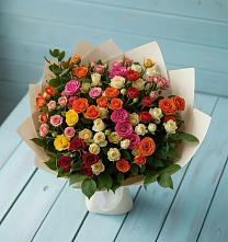 Букет Микс из разноцветных кустовых роз #REPLACE_PRED# Дульдурге